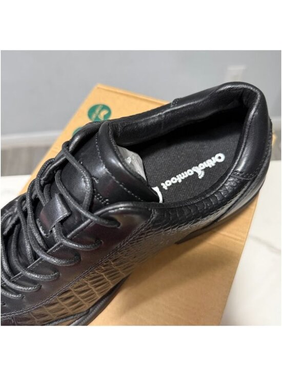 Ortho Comfoot Mens Black Oxford Shoes 03 Leather Lace-Up Size 47 NEW main image 4